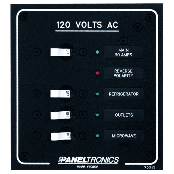Paneltronics Standard AC 3 Position Breaker Panel &amp; Main w/LEDs [9972313B]