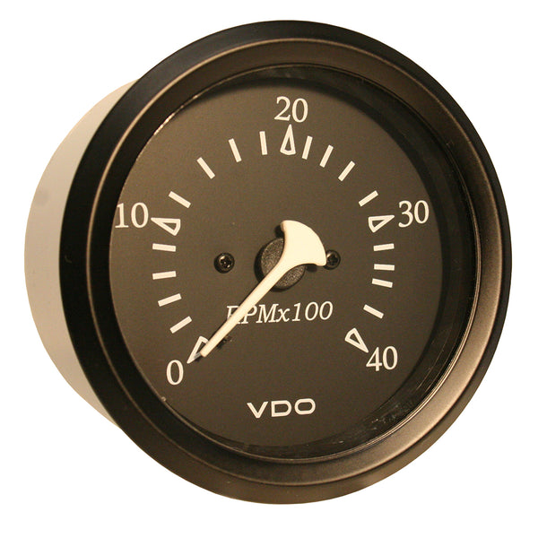 VDO Cockpit Marine 85MM (3-3/8&quot;) Diesel Tachometer - 4000 RPM - Black Dial/Bezel [333-11915]